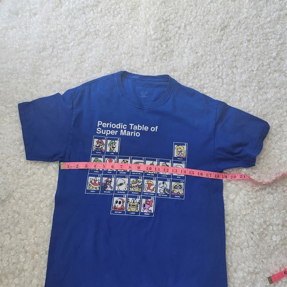 Vintage Super Mario Periodic Table Graphic Tee Men’s Sz S Approx Gamer T-Shirt - Picture 4 of 6